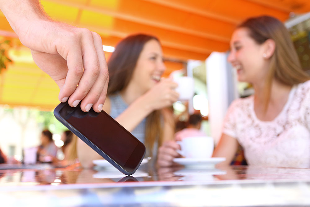 Phone stolen from table